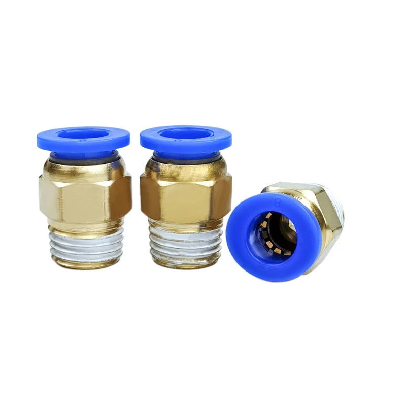 

100 шт./партия, пневматические разъемы BSPT, от 8 мм до 1/4 дюйма