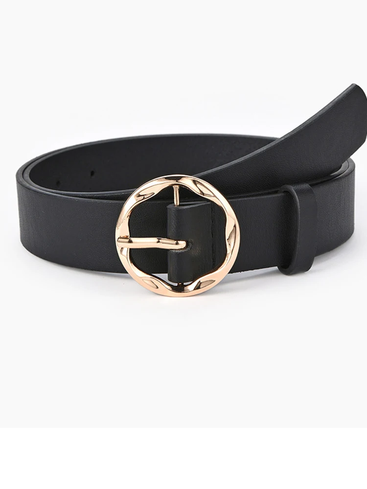 

Ремень из искусственной кожи Женский, винтажный пояс с круглой пряжкой, с леопардовым принтом под змеиную кожу, из воловьей кожи, для джинсов, лето 2022