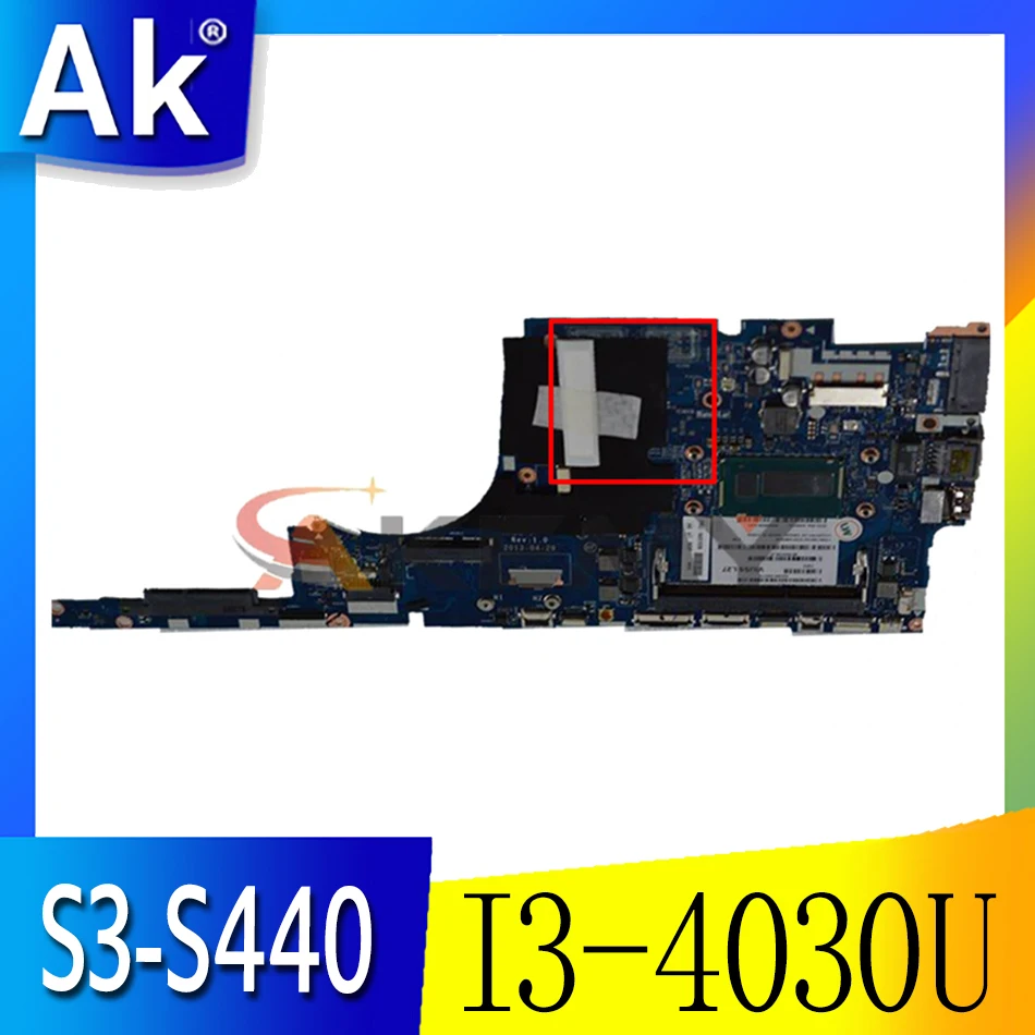 

Akemy for Lenovo thinkpad S3 S3-S440 Laptop Motherboard 04X4907 VIUS5 LA-9761P Mainboard SR1EN I3-4030U CPU