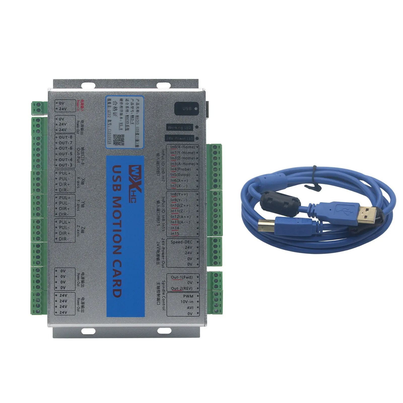 

Upgrade CNC Mach3 USB 3Axis MK3-V/4Axis MK4-V 2MHz Motion Control Card Breakout Board