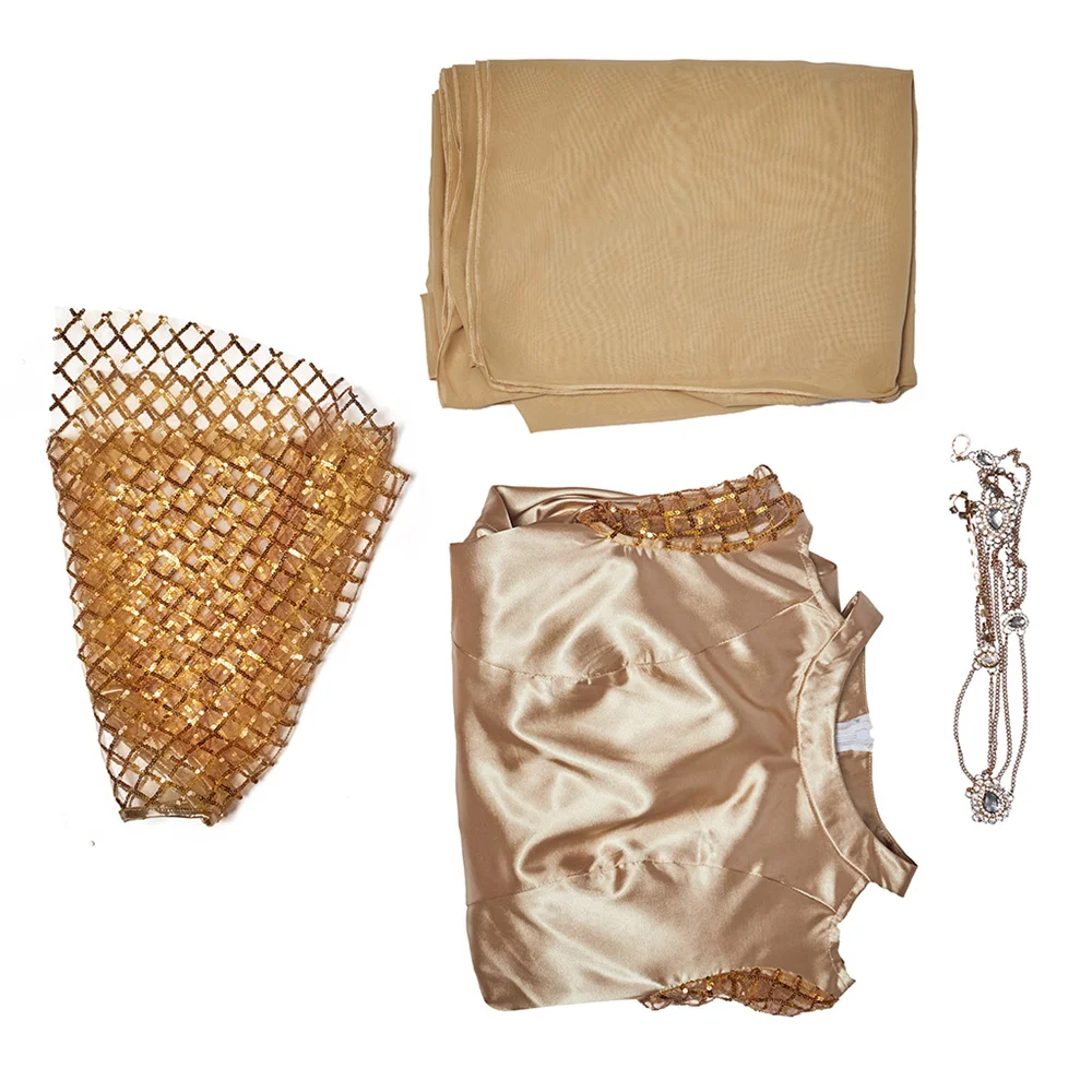 Костюм для косплея Леди Джессики женское желтое платье с аксессуарами бальное