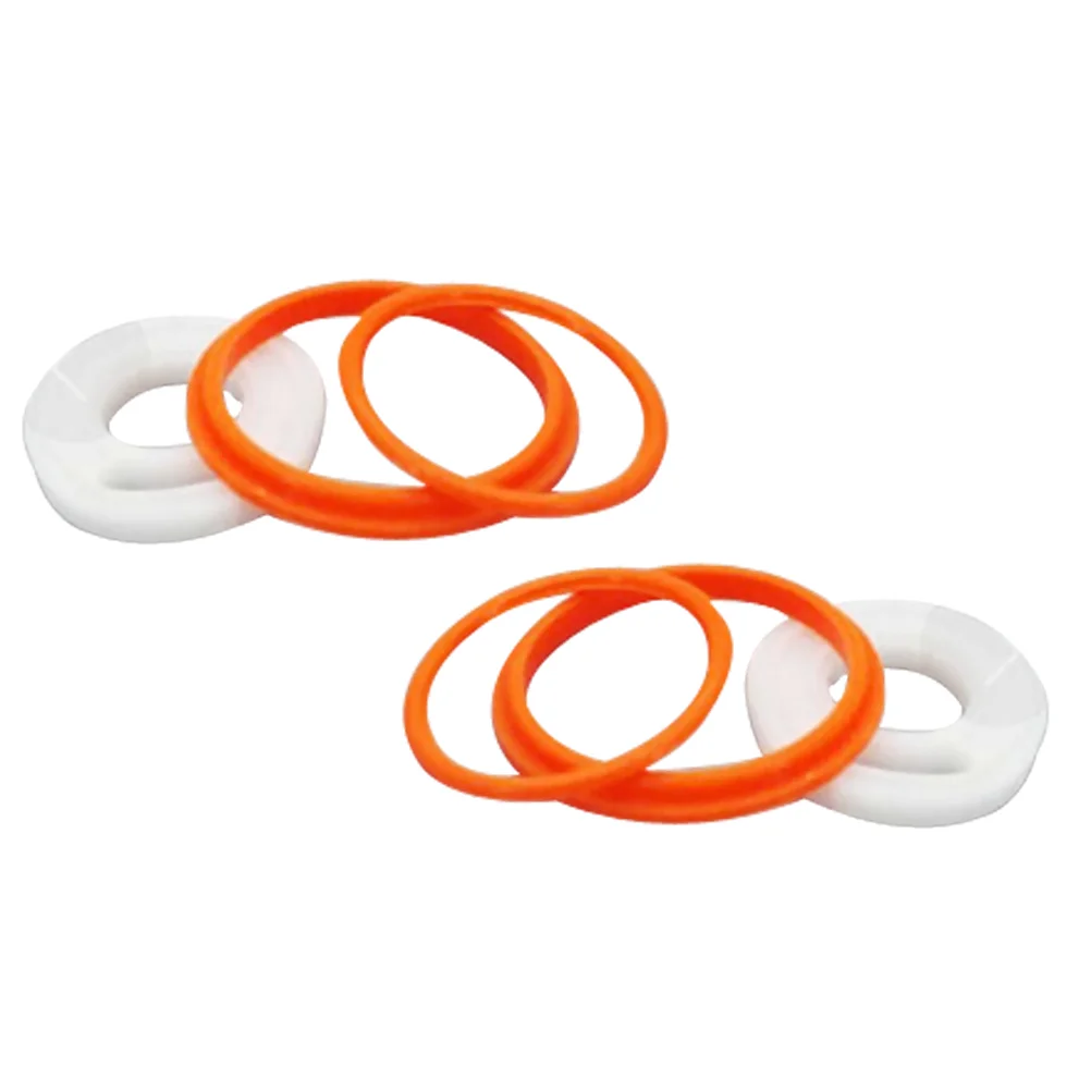 

2 Sets Gasket O Ring Sealing Ring Silicone Stretchy Durable Orange Atomizer Accessories for TFV8
