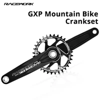 racework gxp bicycle crankset mountain bike square hole crank aluminum alloy crank 170175mm black 32t34t36t38t chainring