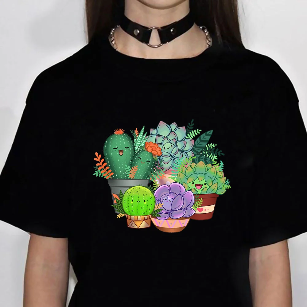 

Женская футболка С КАКТУСОМ Y2K, футболки с графическим рисунком, Женская забавная аниме одежда