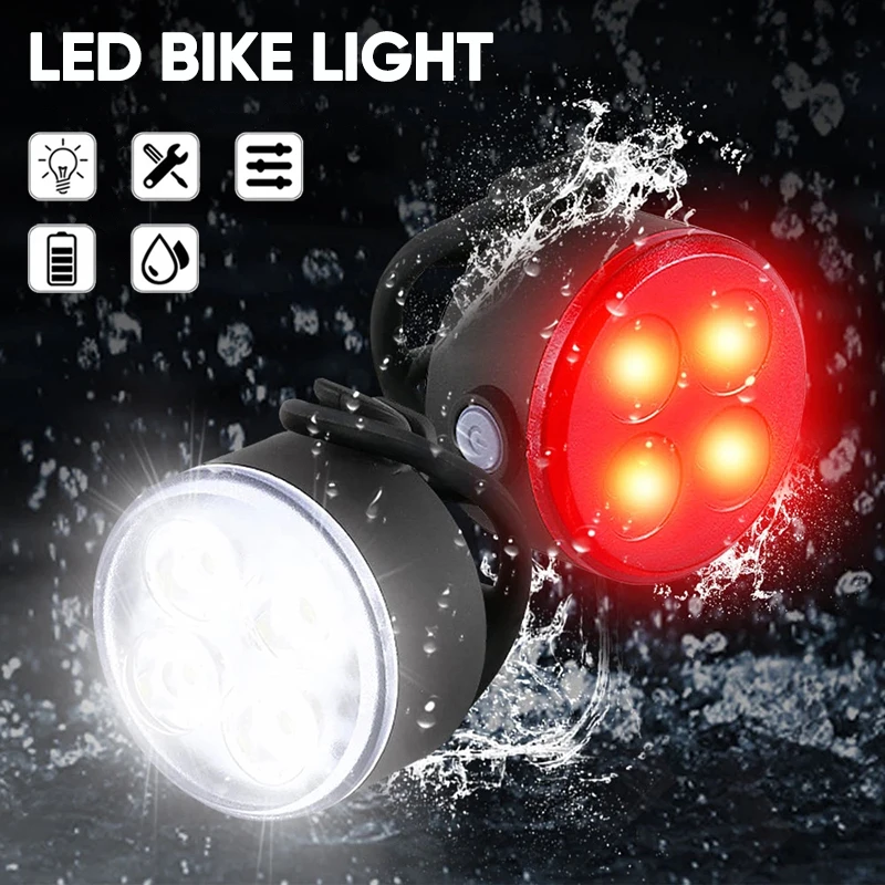 

Велосипедные фары, фары, задние фонари, комплект, перезаряжаемая велосипедная USB лампа, велосипедная Передняя Задняя велосипедная лампа, ак...