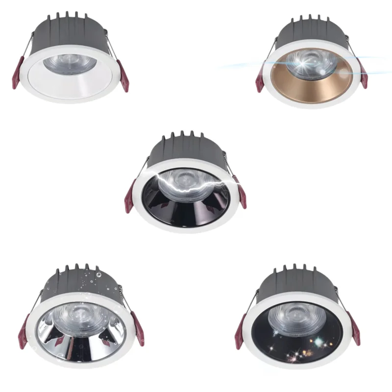 

High quality IP55 water and fog proof LED spotlights embedded COB downlights Bathroom kitchen balcony wet area Ceiling lights