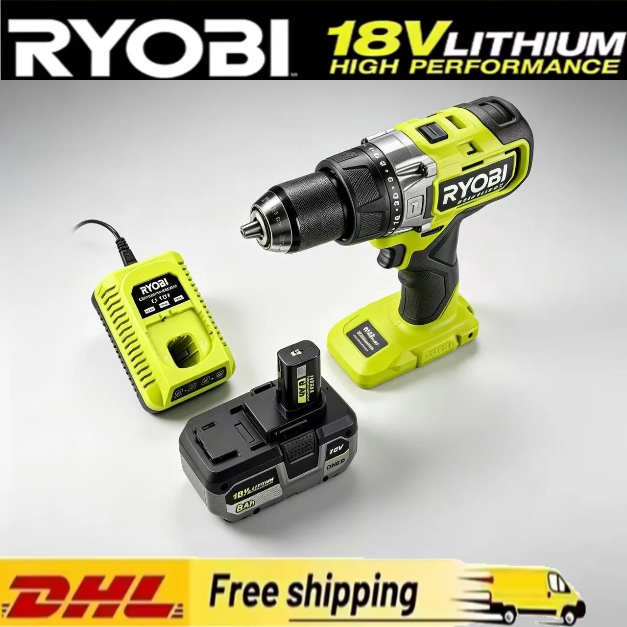 Фото Заводской аналог аккумулятора RYOBI P108 18В Li-ion, стабильная энергия для инструментов P104 P107 RB18L50 RB18L20 DIY №1