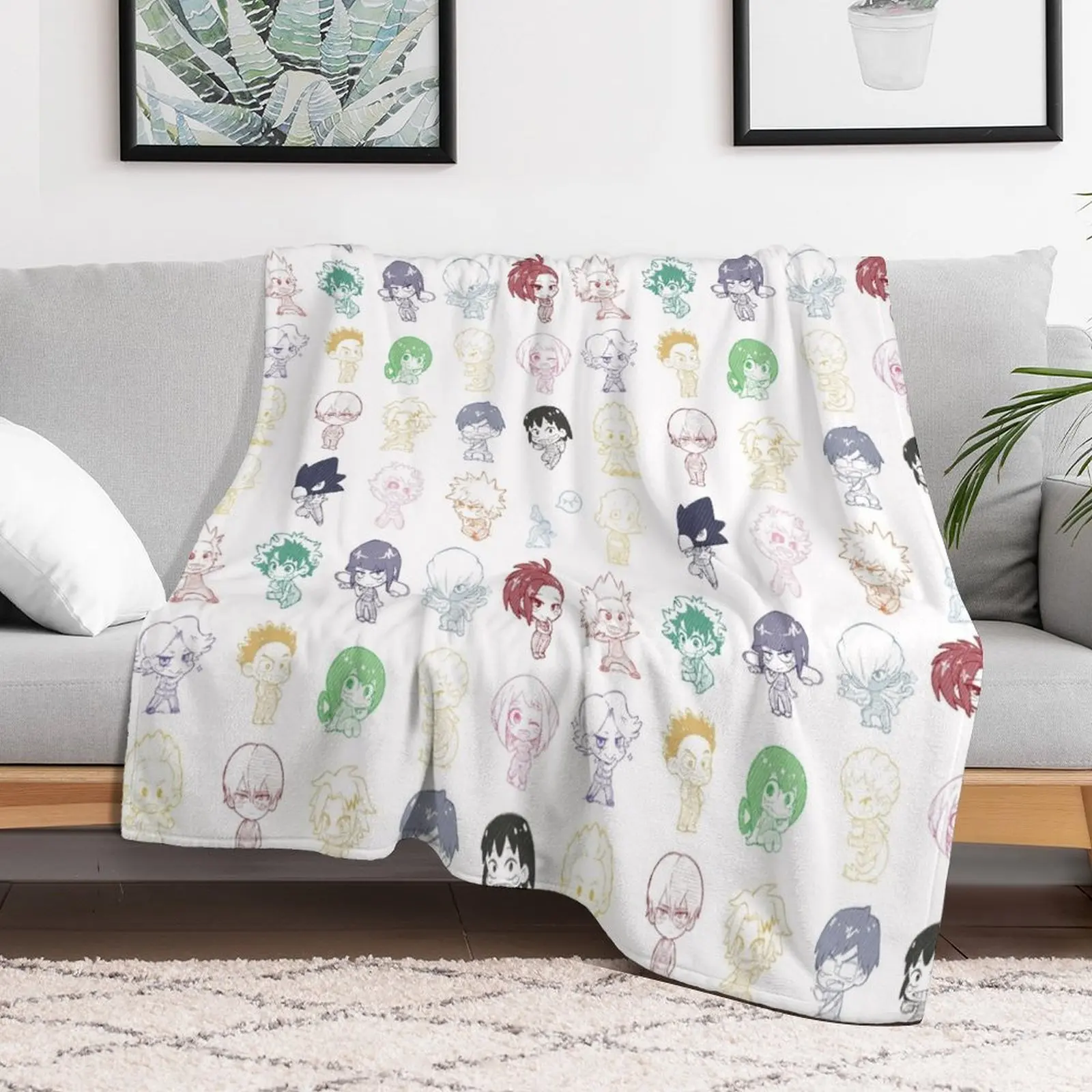 CHIBIMANIA класс 1-A + Mirio ver. Декоративное фланелевое одеяло