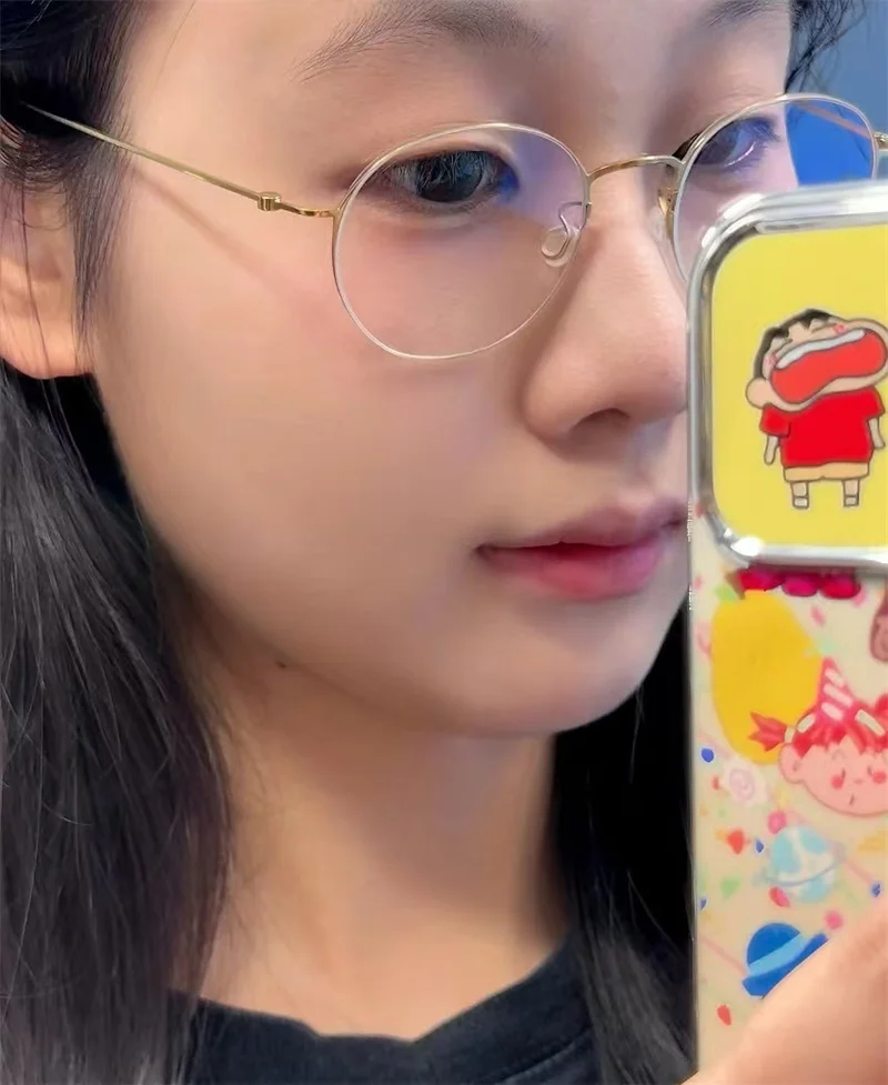 Круглая оправа для очков из чистого титана Дания сверхлегкая мужская