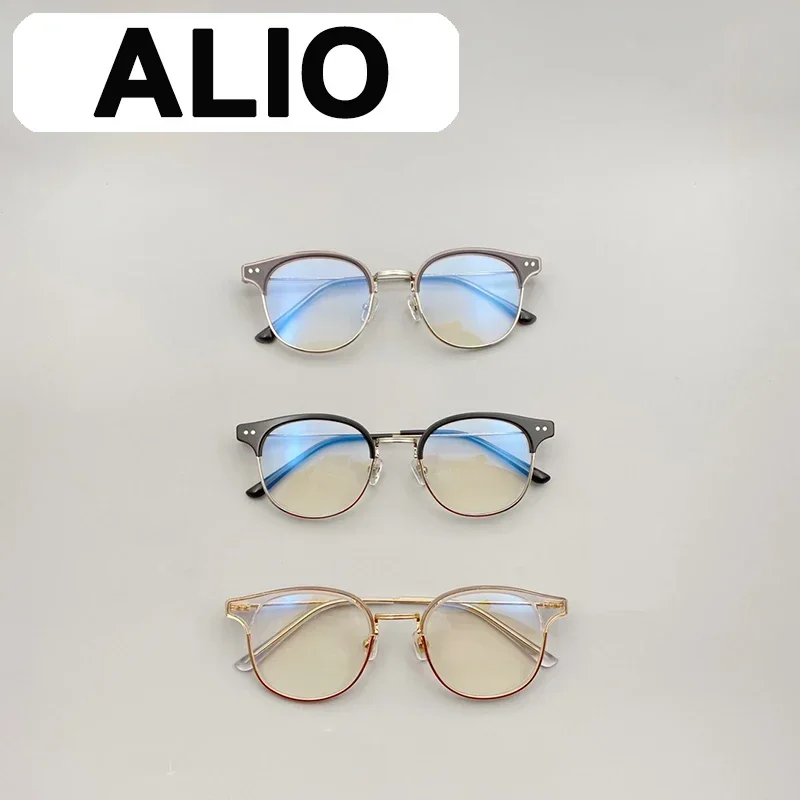 

ALIO GENTLE YUUMI Glasses For Men Women Optical Lenses Eyeglass Frames Eyewear Transparent Blue Anti Light Luxury Brand Monst
