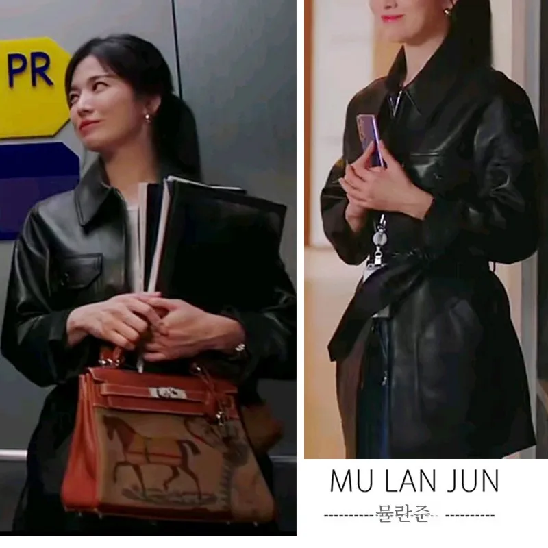 Song Hye-kyo Same Sle as Stars Пальто Верхняя одежда Женская весенняя новинка 2024 черная