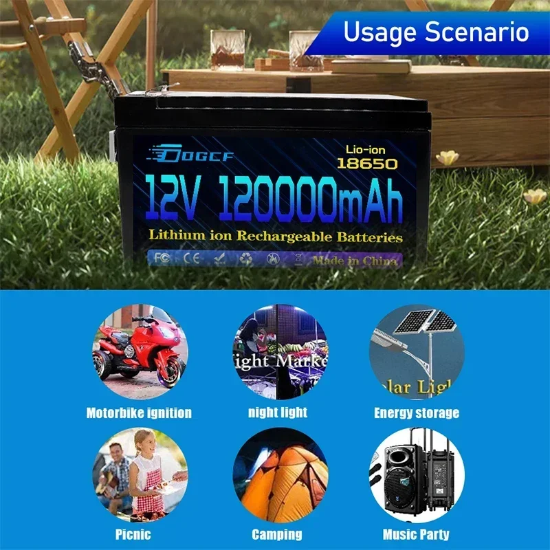 Литий-ионный аккумулятор 12 В 60 Ач 18650 60000 мАч