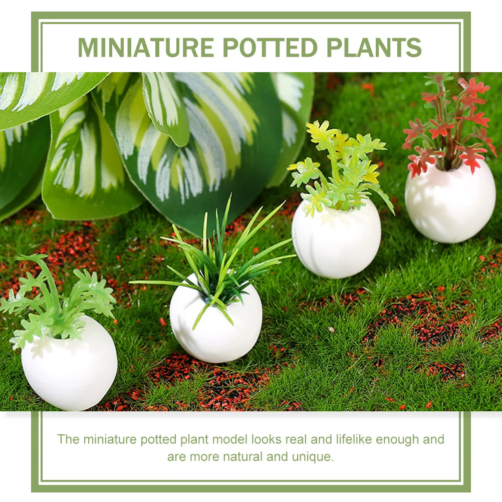 12 шт. мини-горшечные растения модель бонсай декор дома крошечный реквизит