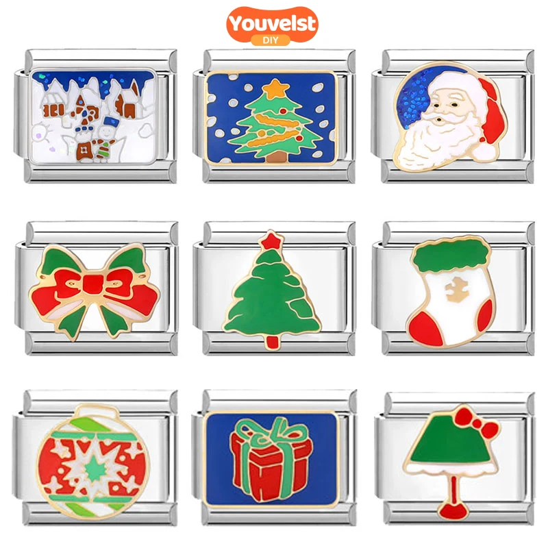 Youvelst креативная Рождественская елка Санта-Клаус снежинки итальянские