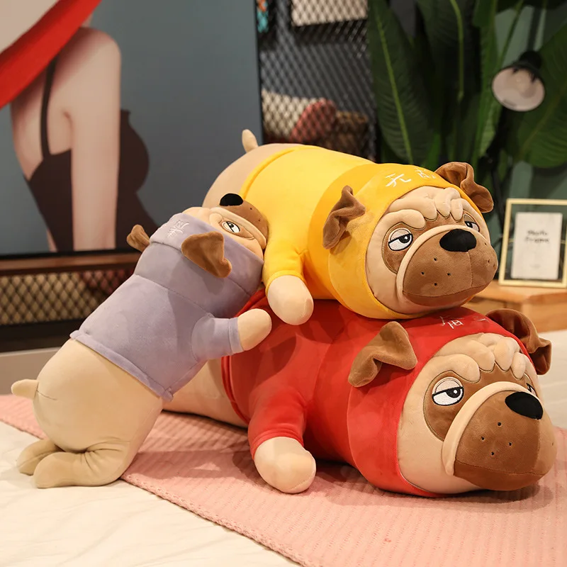

Мультяшная плюшевая игрушка Shar Pei, милая собака, длинная подушка, диванная подушка, детская игрушка для сна, украшение для детской комнаты, р...