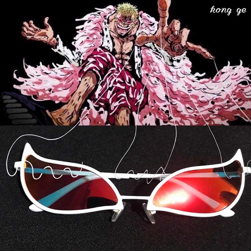 

Аниме цельные очки для косплея Donquixote Doflamingo, очки, солнцезащитные очки, аксессуары унисекс, реквизит, игрушка для фаната, подарок