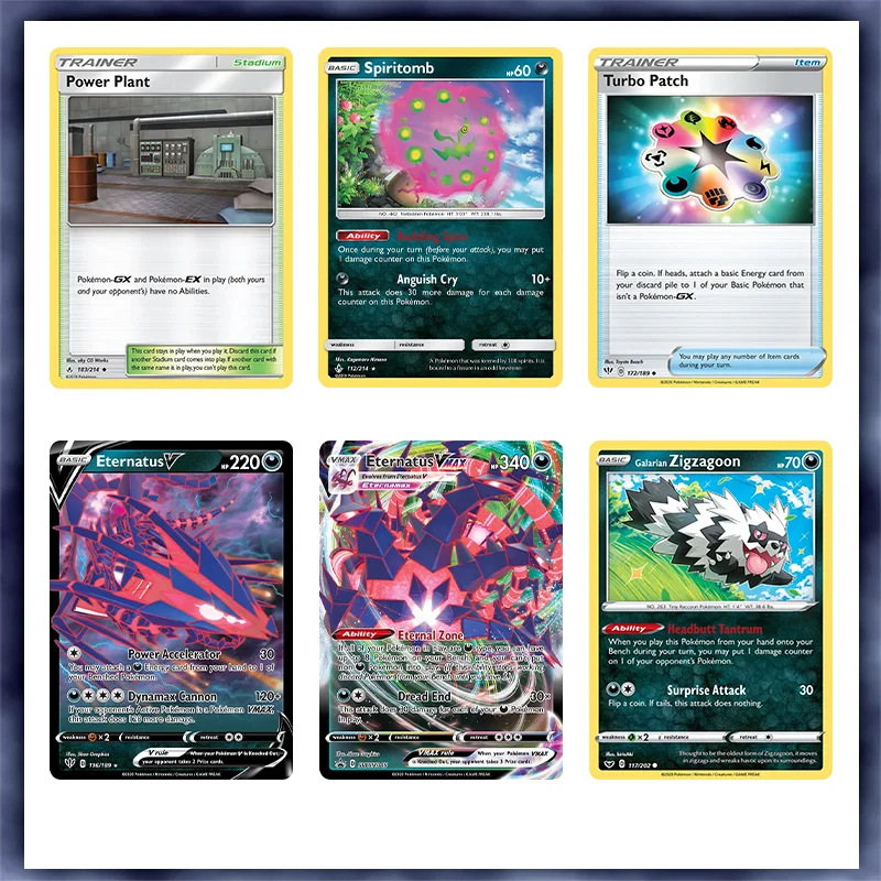 

Pokemon карты Eternatus VMAX/электростанция палуба 60 шт PTCG PCII верхняя карта Палуба не оригинальная DIY карта