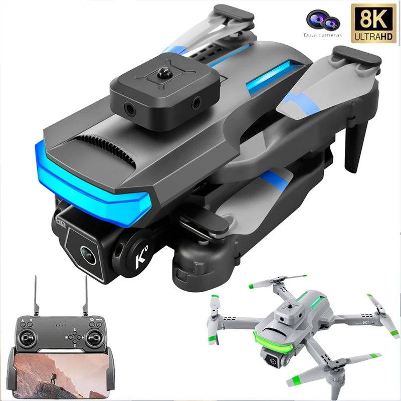 

Drone 360 Degrees Obstacle Avoidance 8K FPV WIFI Optical Flow Dron Fpv Dual Camera Follow Me Quadcopter