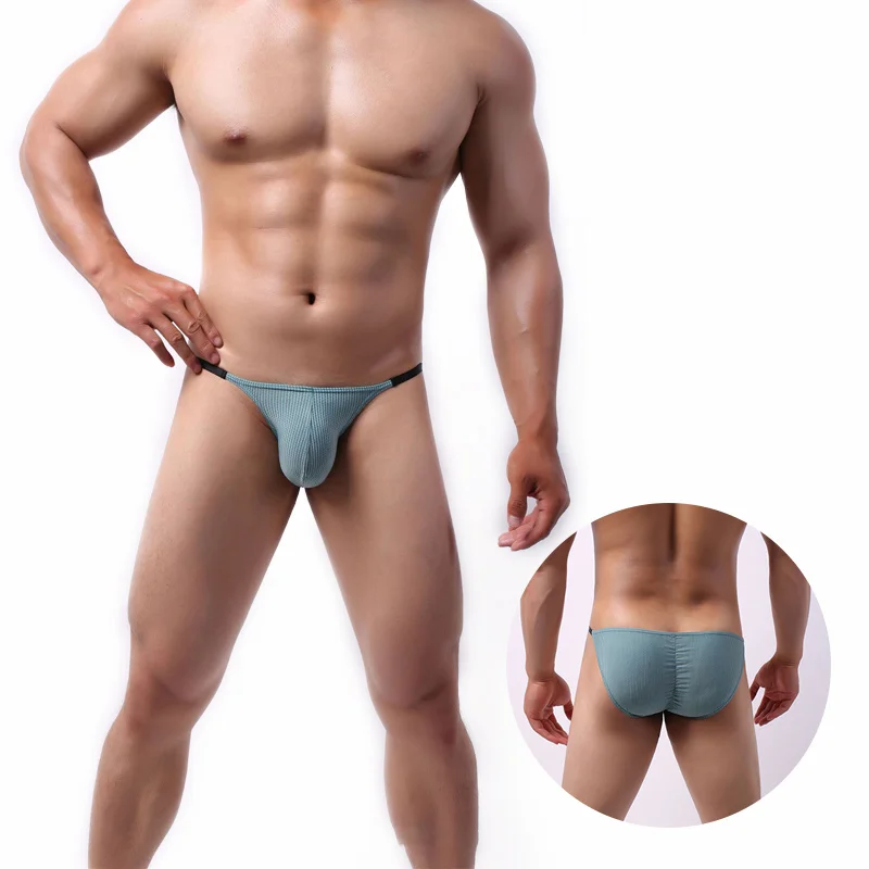 Man Sexy Briefs Big Penis Pouch Underwear Cotton Thongs Muscle Shaper Erotic Panty Sissy Gay Slim Ropa Interior Para G-strings
