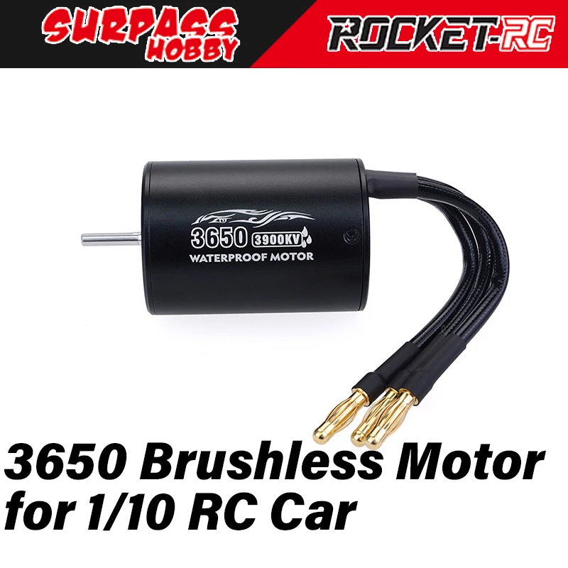 

SURPASS HOBBY 3650 Waterproof Brushless Motor for 1/10 1/12 1/14 Rc Car Traxxas Wltoys 12428 Off Road Monster Truck HSP Boat HPI