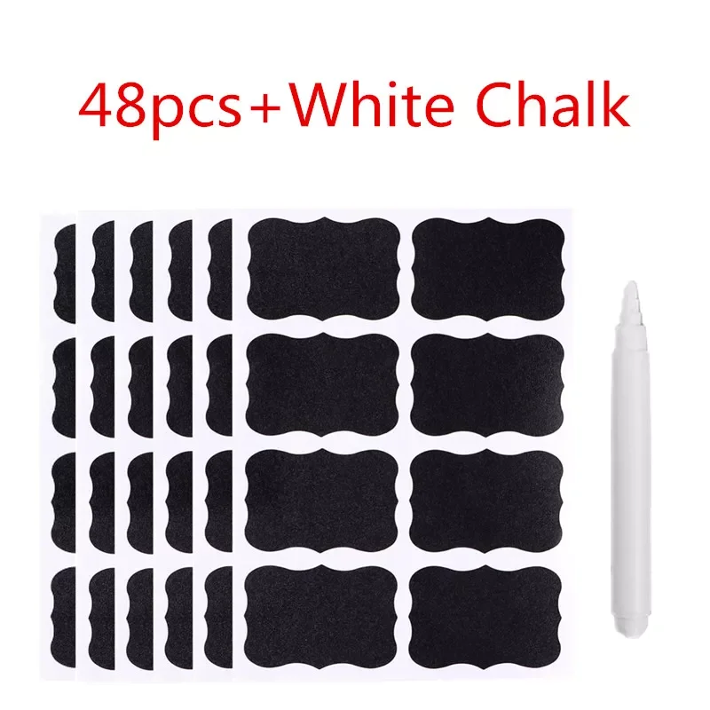 

2022New Blackboard Stickers Waterproof Chalkboard Kitchen Spice Label Sticker Home Jars Bottles Tags Blackboard Labels White Mar