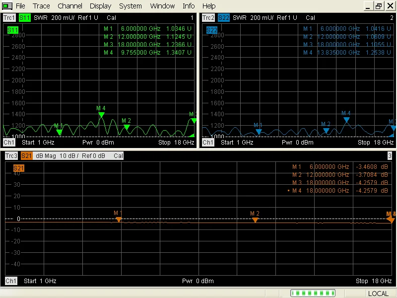 SHWPD2-01001800S 1-18GHz один в два SMA RF микроволновый коаксиальный делитель мощности