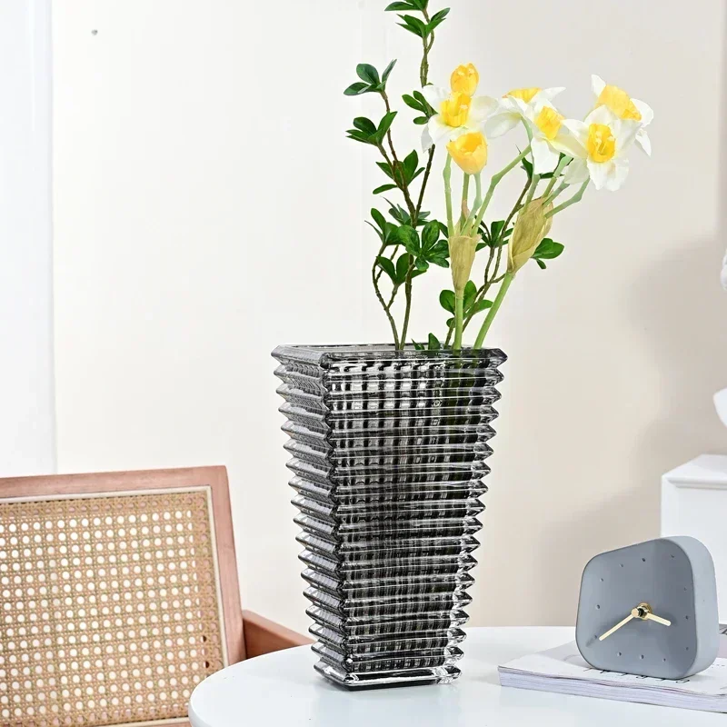 Роскошная Свадебная ваза желтое стекло Высокий золотой фотоэлемент черное