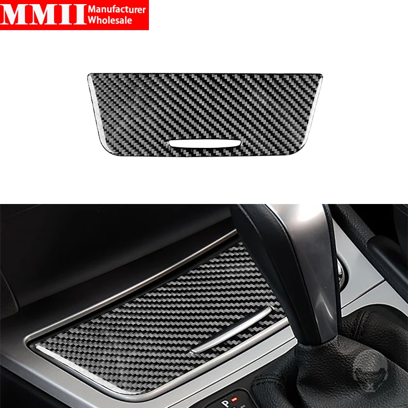 

Carbon Fiber Stickers For BMW 1 Series E81 E82 E87 E88 2008-2013 Gear Shift Panel Sstorage Box Cover Styling Interior Accessory