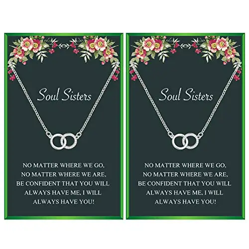 Сестры подарки от сестры для сцепляющийся круглый кулон души ожерелье на 2 дня