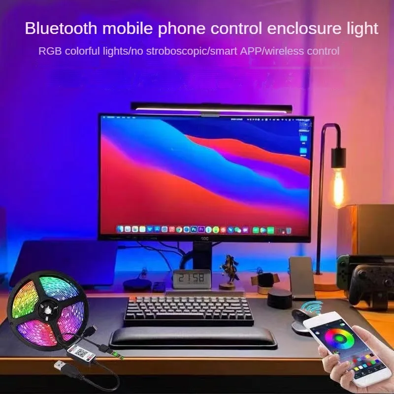 

Neon RGB Bluetooth Atmosphere E-Sports Light with USB Display - The Ultimate Gaming Experience