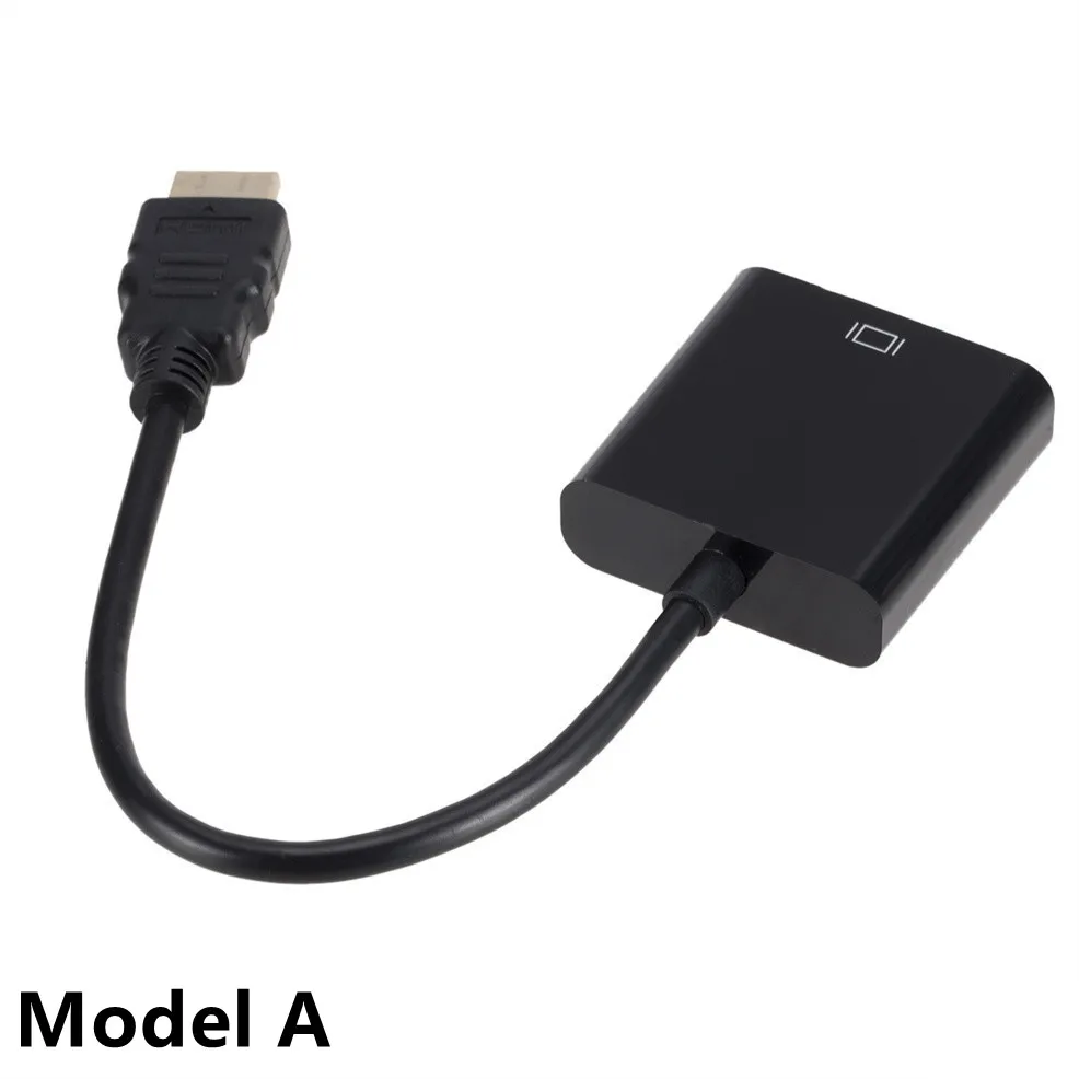 HD 1080P HDMI To VGA Cable Converter With Audio Power Supply HDMI Male To VGA Female Converter Adapter  for Tablet laptop PC TV