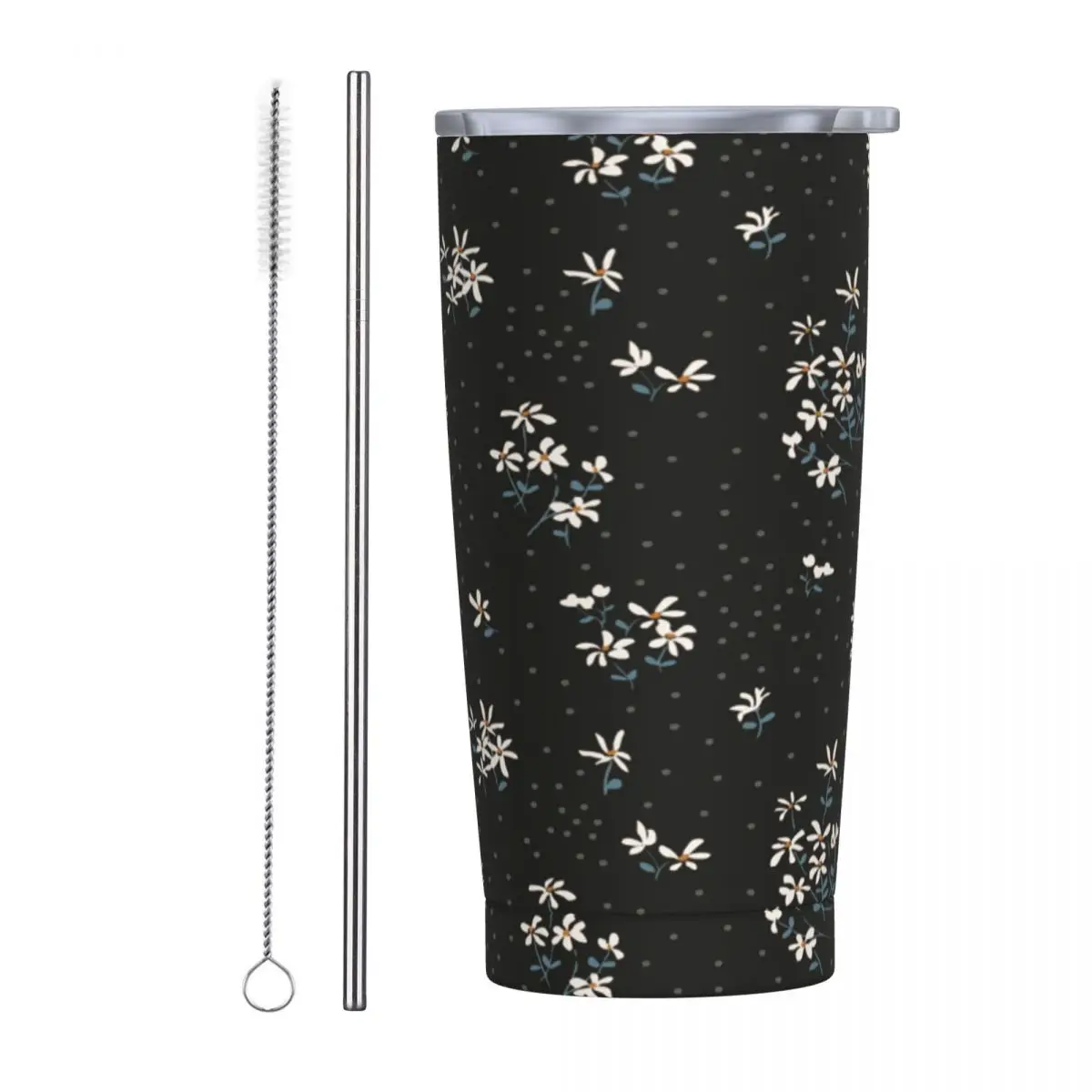 

Кофейный термос из нержавеющей стали, кружка 600 мл, переносная Герметичная Кружка с ярким цветочным узором, автомобильный дорожный термос, к...