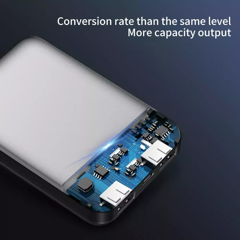 

NEW2023 30000mAh Mini Bank Portable Mobile Fast Charger Digital Display USB Charging External Battery Pack for Android