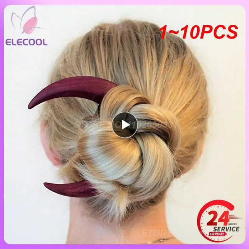 

1 ~ 10 шт. ручная работа, Шпилька для волос в форме Луны, Шпилька для волос, Шпилька для волос ручной работы, вилка для волос, головной убор для женщин