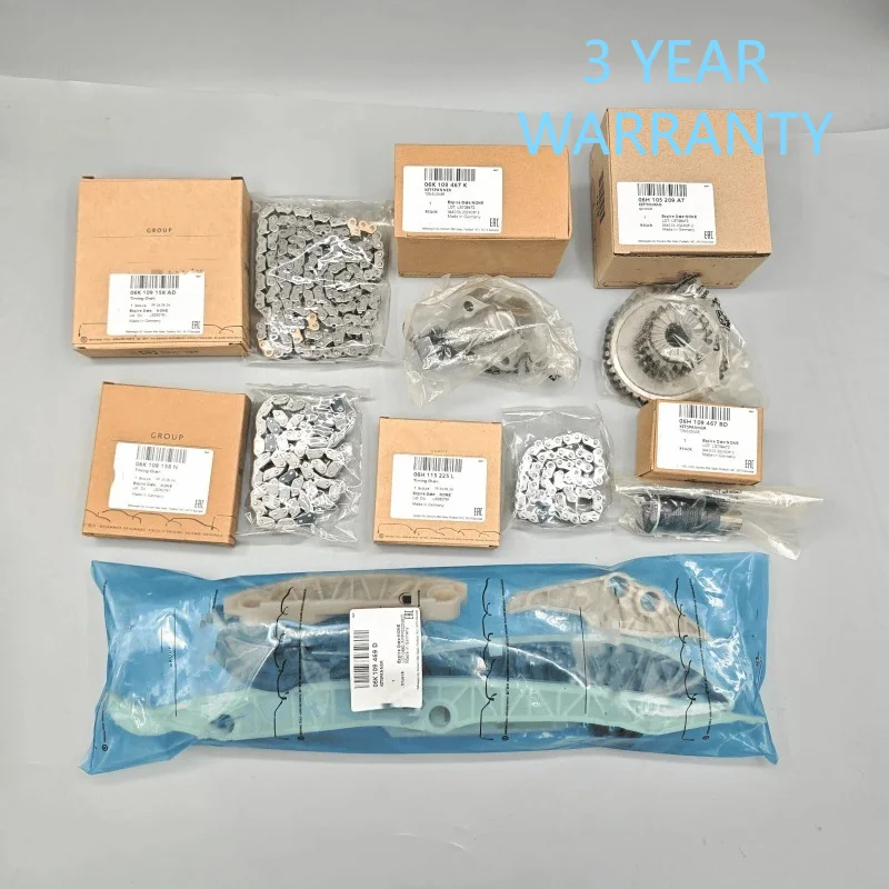 Комплект цепи ГРМ OEM из 13 предметов для VW Jetta Golf MK5 MK6 Passat Audi A4 EA888 1.8T 2.0T CABA CABB CABD CADA CAEA CAEB CAWA (art.: 3920dcf16204d) - 3920dcf16204d