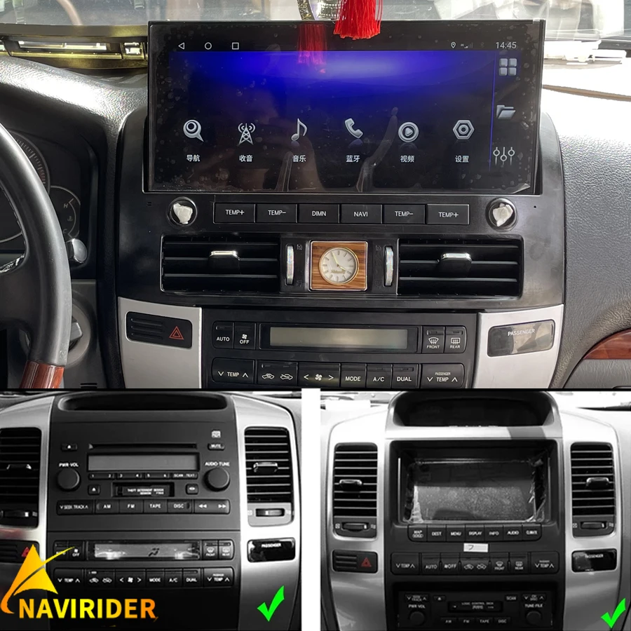 12 3 дюйма для Toyota Prado LC120 VX GX 2 7 4 0-2003 Android 10 автомобильный GPS-навигатор