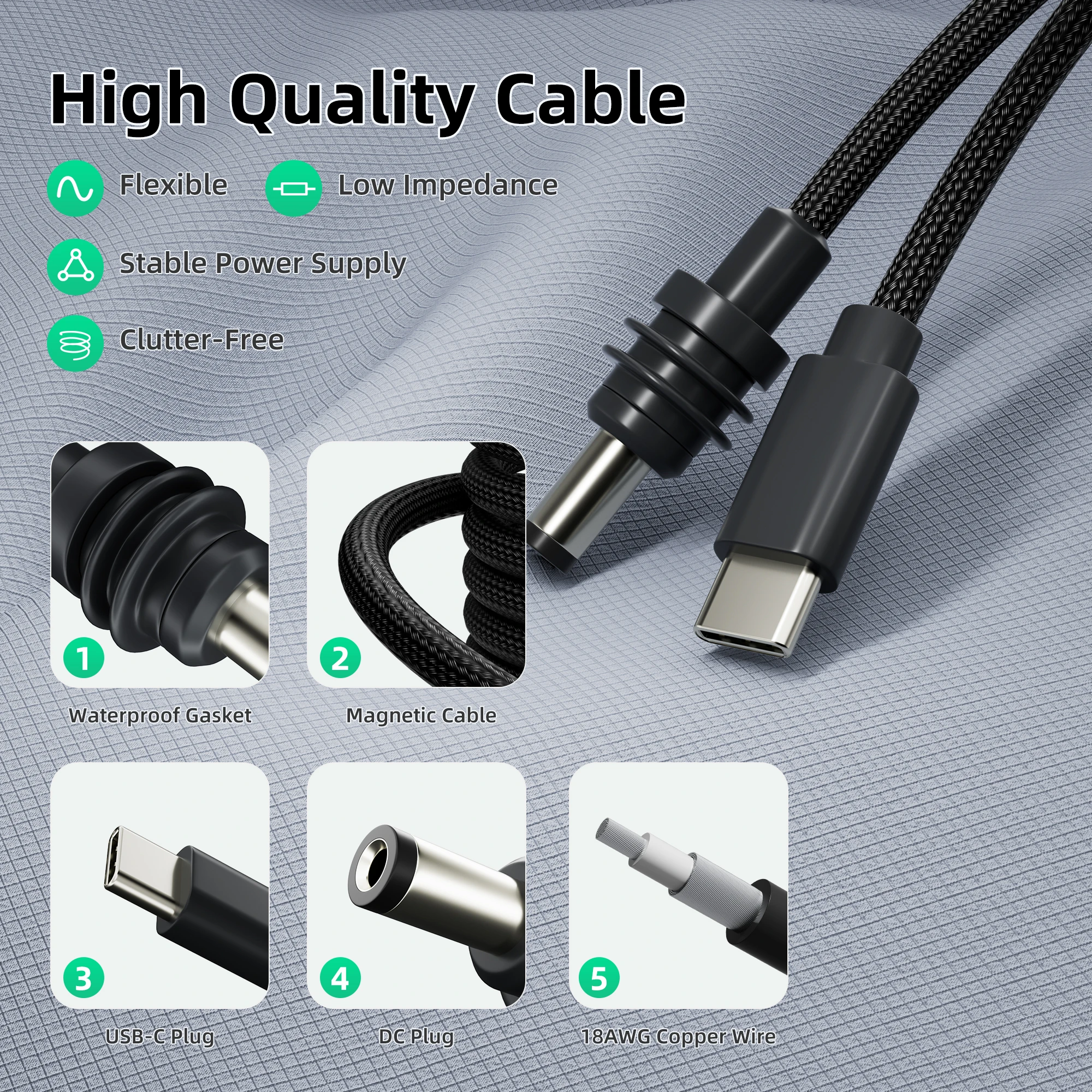 Для Starlink Mini Power Cable Magic Magnetic 5FT/1 5M Водонепроницаемый для Аксессуары Открытый DC в