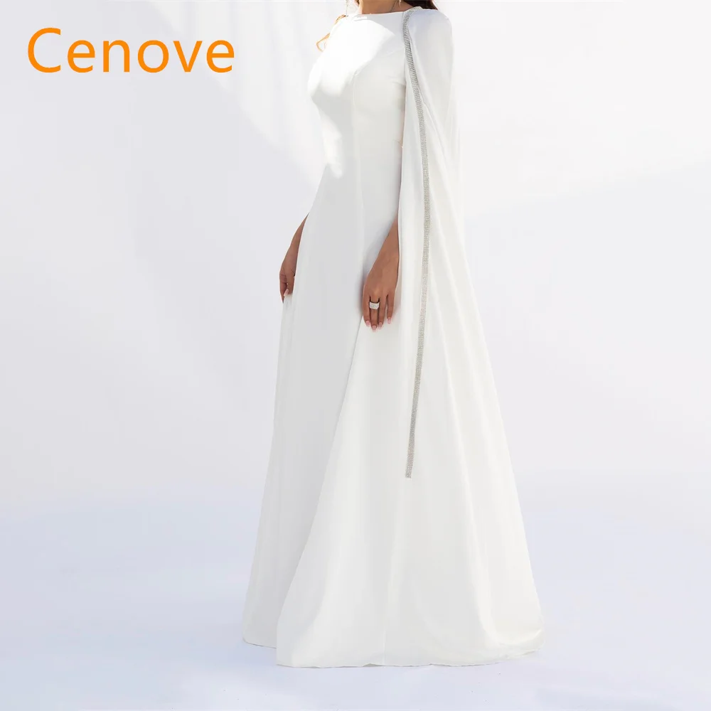 

Cenove 2024 Arab Dubai A-Line Prom Dress Shawl Sleeves Evening Fashion Elegant Party Dress For Women