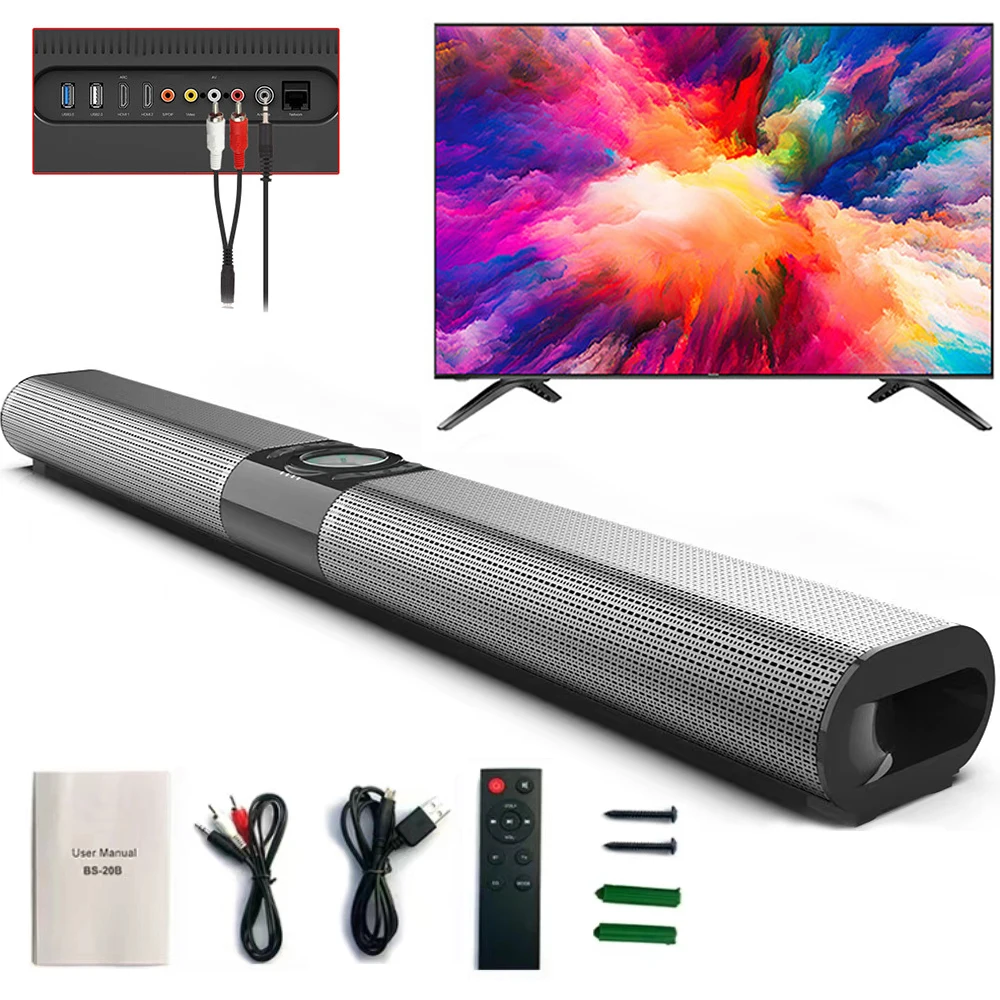 Wireless Bluetooth Soundbar Speaker Home Theater TV Projector Wired Wireless Surround Stereo Music System Super Powerful Speaker