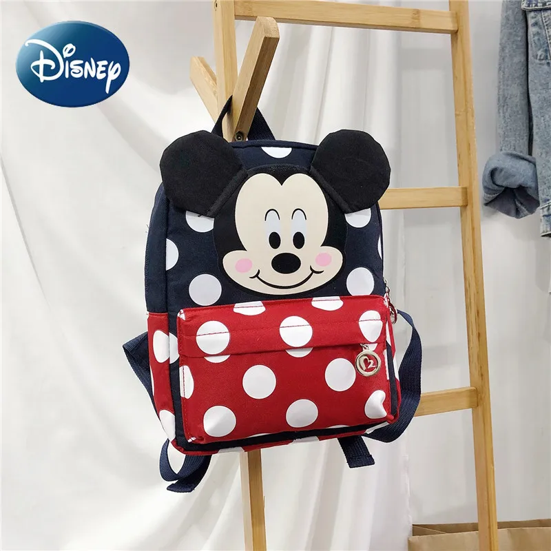 Disney's New Cartoon Mickey and Minnie Backpack Kindergarten Middle and Large Class Boys Girls Large-capacity Student Schoolbag