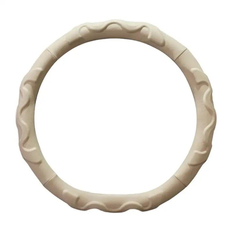 

Fiber Steering Wheel Cover Fashion Auto Steering Wheel Corrugation Cover Universal Steering Wheel Accessories For Travel Camper