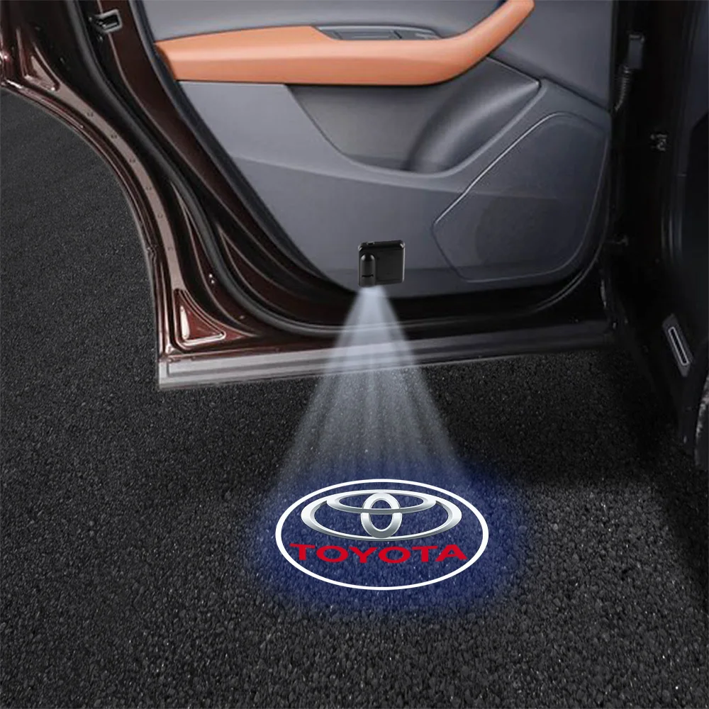 

1 шт. приветственные огни двери автомобиля, лазерный проектор, беспроводная HD лампа для Toyota GR Prado Aqua Hilux Rav4 Camry TRD Venza Prius