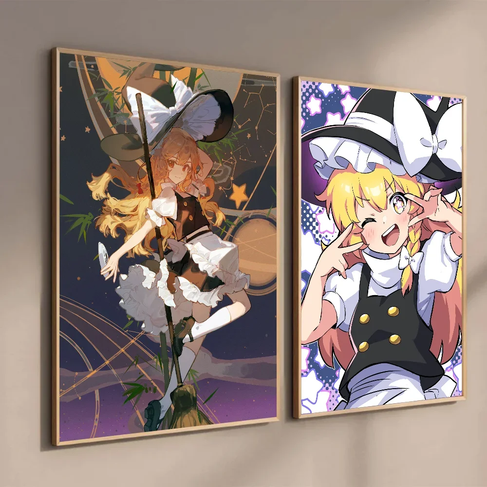 1 шт. самоклеящийся постер Marisa Kirisame Anime Touhou Project Series