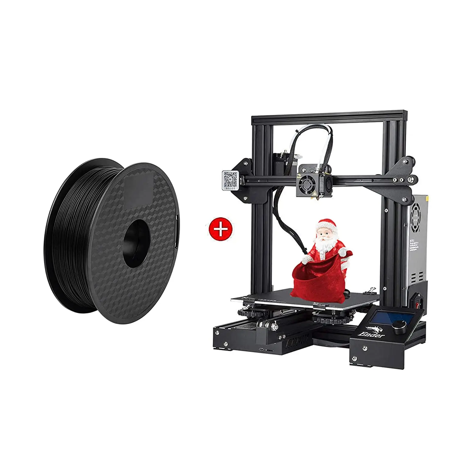 

Clearance Creality Ender 3 3D Printer and 3D Printer PLA Filament 1.75mm 1kg Black