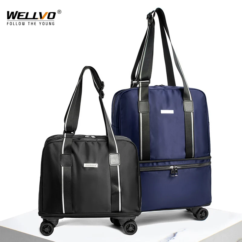 Fashion Multifunction Luggage Bag Waterproof School Storage Bags Large Capacity Travelling Trolley Bag Suitcase Handbag XA94C