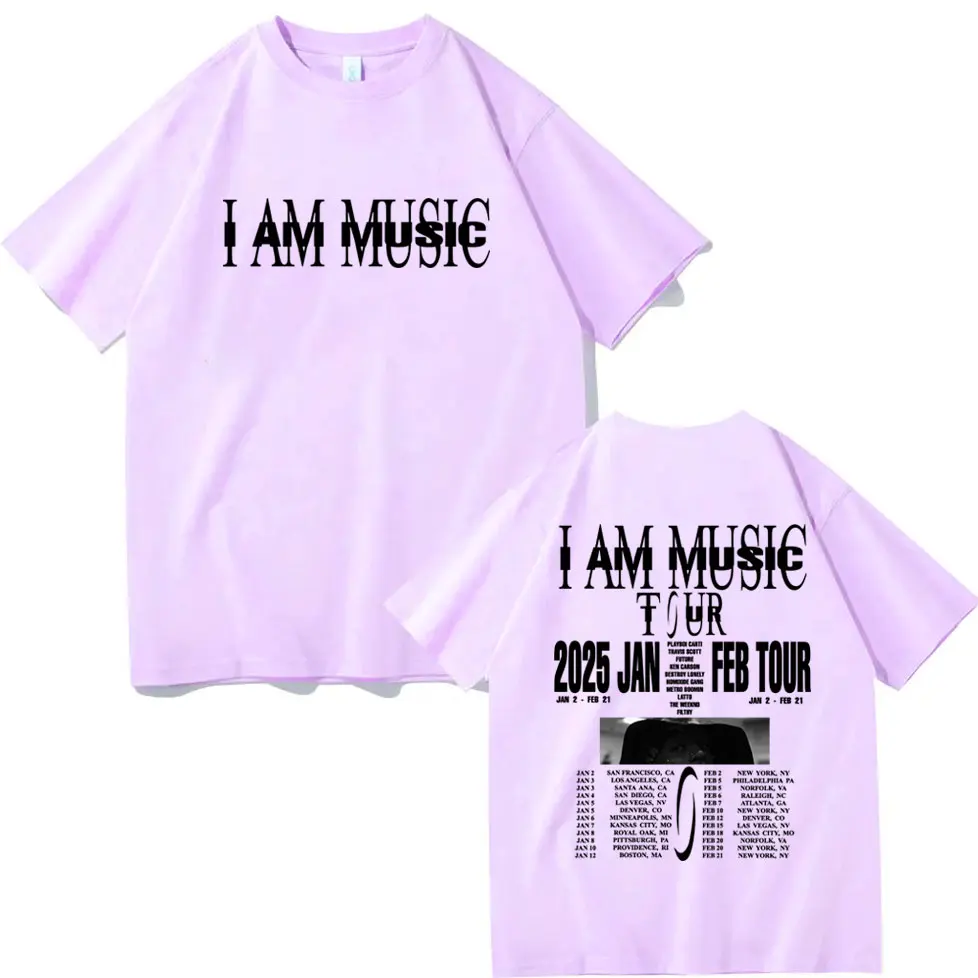 Playboi Carti I AM MUSIC Tour 2025 Графические футболки Harajuku Хип-хоп Поп Рэп Футболка с коротким рукавом Мужские винтажные модные футболки (art.: 3920cd450ff2a) - 3920cd450ff2a
