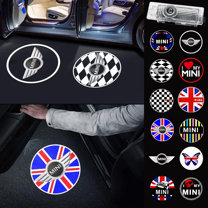 2 шт. для BMW MINI Cooper One S JCW R56 R55 R53 F55 F56 R57 R60 Лампы приветствия двери автомобиля HD