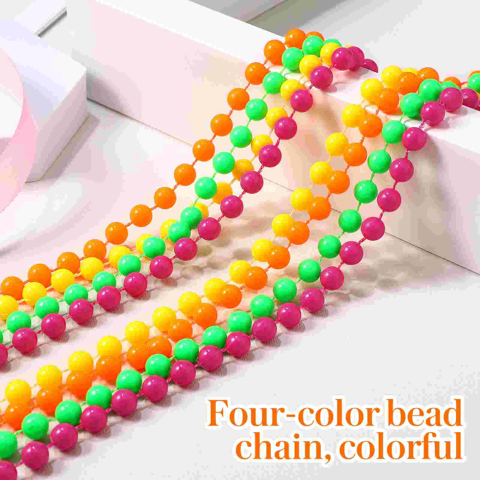 

8 Pcs Colorful Bead Necklace Moisennette Jewelry Accessories Party Vintage Costume Accessories Miss Prom
