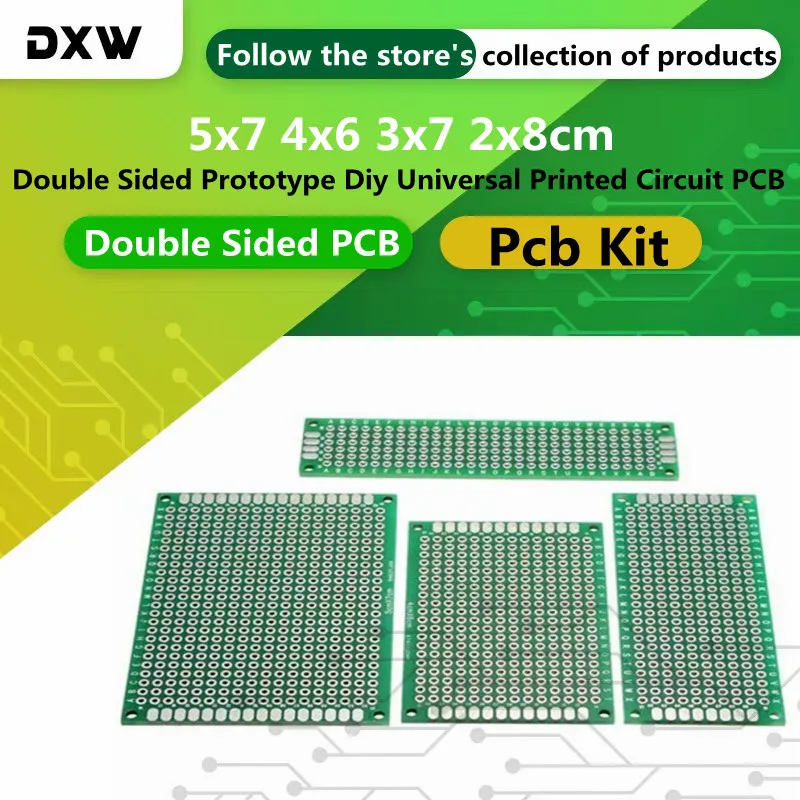 

20PCS/Lot 5x7 4x6 3x7 2x8cm Double Sided Prototype Diy Universal Printed Circuit PCB Board Protoboard Pcb Kit Breadboard Set