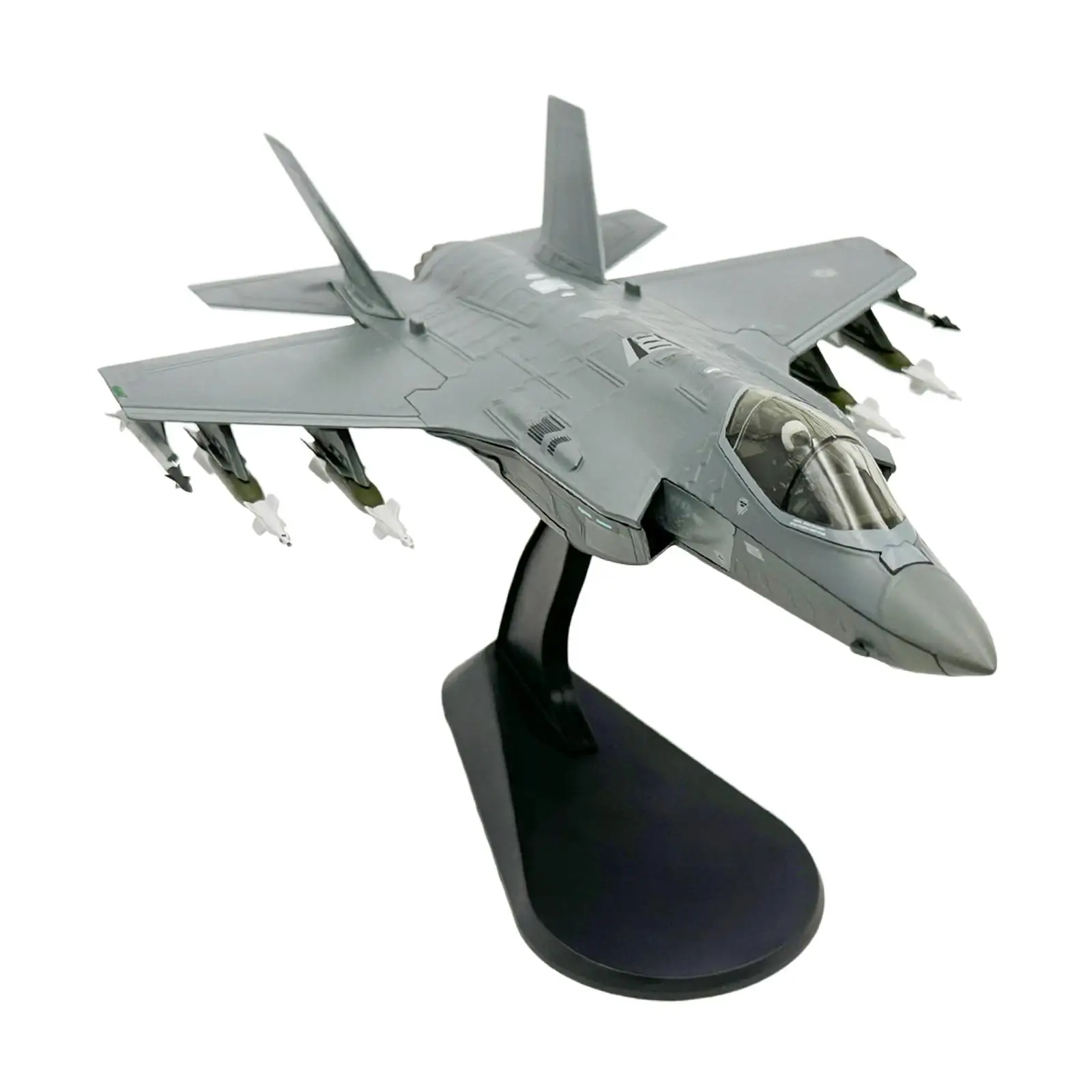 

1:72 F-35A Diecast Fighter Model Gift Collectables Alloy Tabletop Decor with Display Base for Home Office Bedroom Cafe Shelf